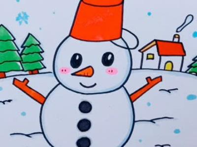 画雪人的图片，画雪人怎么样快速画雪人