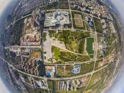 沛县大风歌广场鸟瞰图，广场鸟瞰图手绘