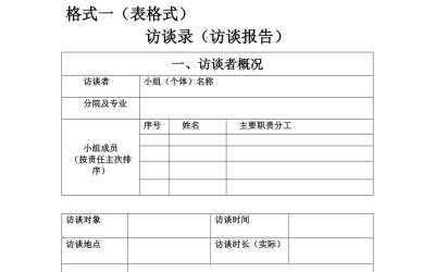访谈录格式与范文600字 访谈录格式范文