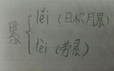 累的_____填词语，累的组词，详细的介绍